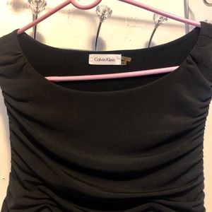 Calvin Klein Black Ruched dress